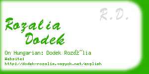 rozalia dodek business card
